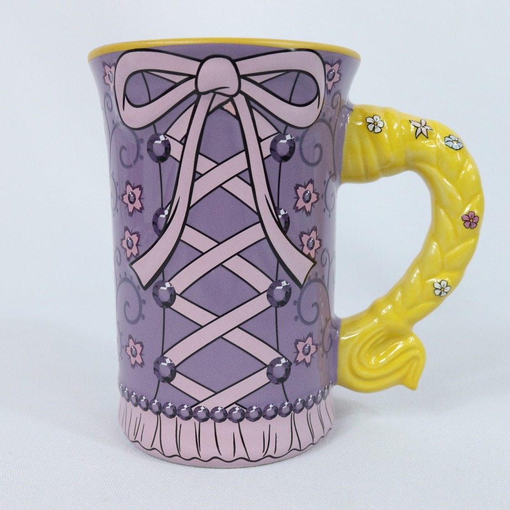 Disney Parks Tangled Princess Rapunzel Purple Corset Dress Ceramic Mug Cup